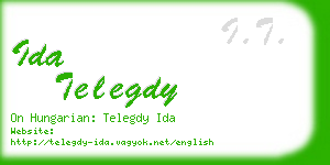 ida telegdy business card